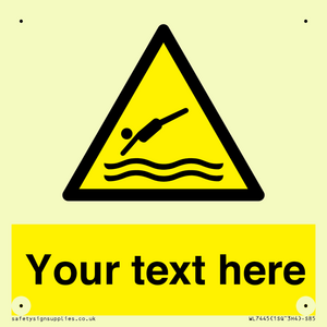 Custom Warning diving area